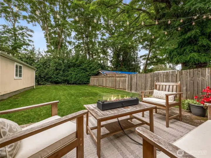 Love the large entertainer's deck and level yard.