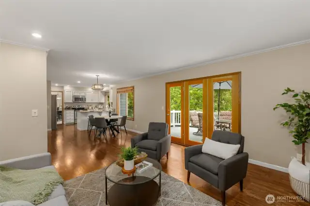 Rich hardwoods, fresh paint and new millwork throughout.