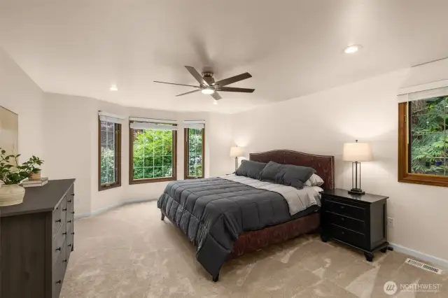 Spacious primary suite