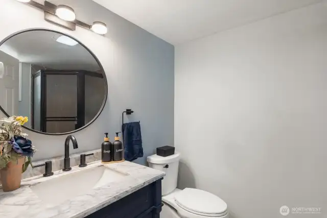 3/4 bathroom in basement.