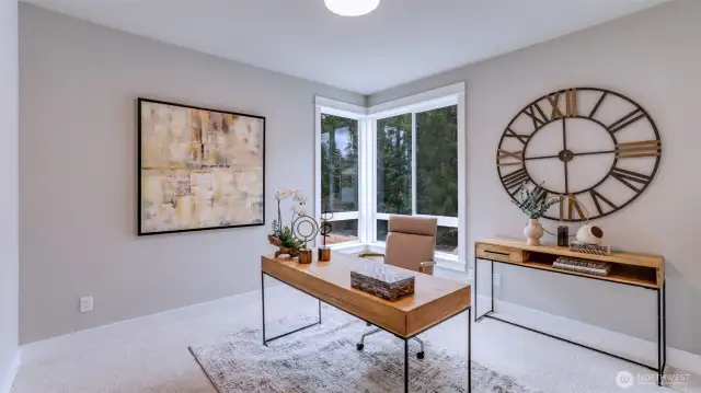 Desirable 2nd Den, located on the Upper Floor, means you won't have to share your office! (Model Home photo)