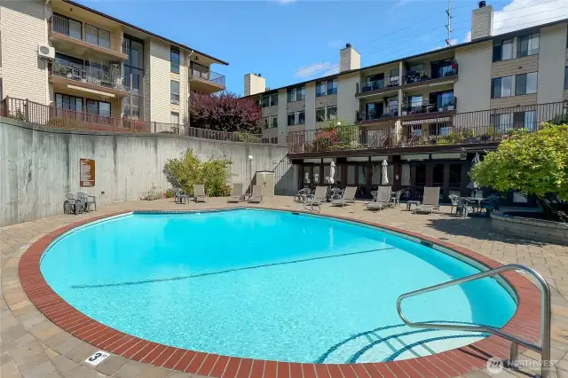 Close up of the pool