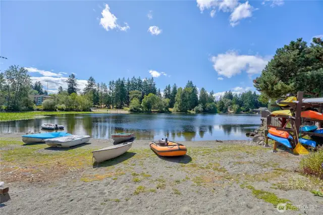 Private beach and storage for your kayaks or paddleboards