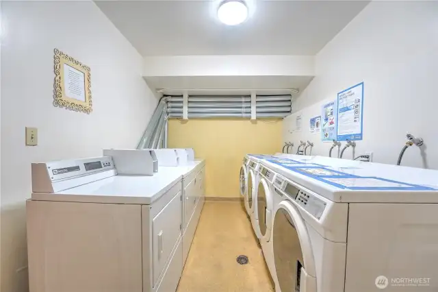 Each building has its laundry facilities - for free - this one on the 1st floor (condo is on the top 4th floor).  The building next door has 5 floors