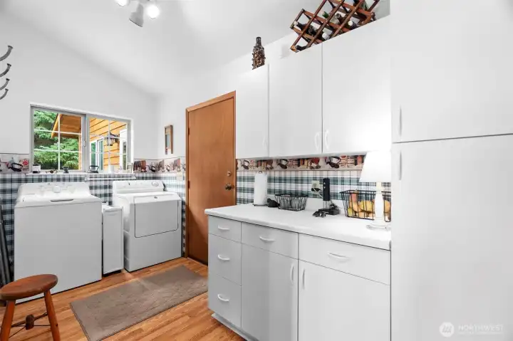 large laundry off kitchen and garage