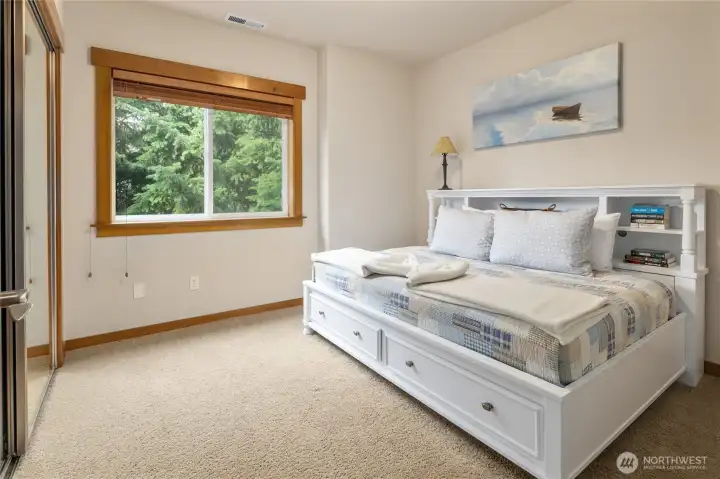 One of the two guest bedrooms.