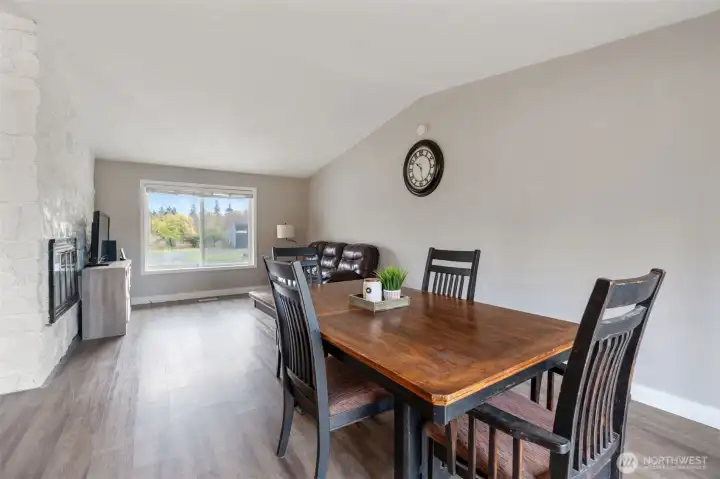 Generous dining area ideal for gatherings.