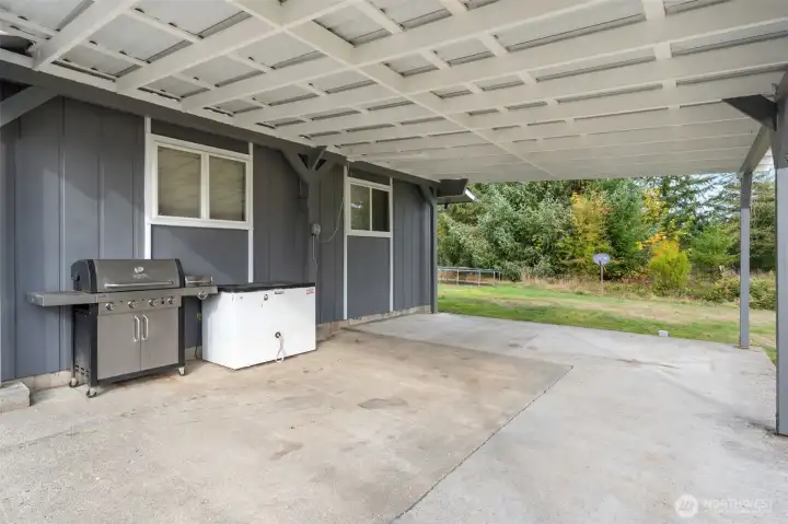 Patio space perfect for barbecues and outdoor entertaining.