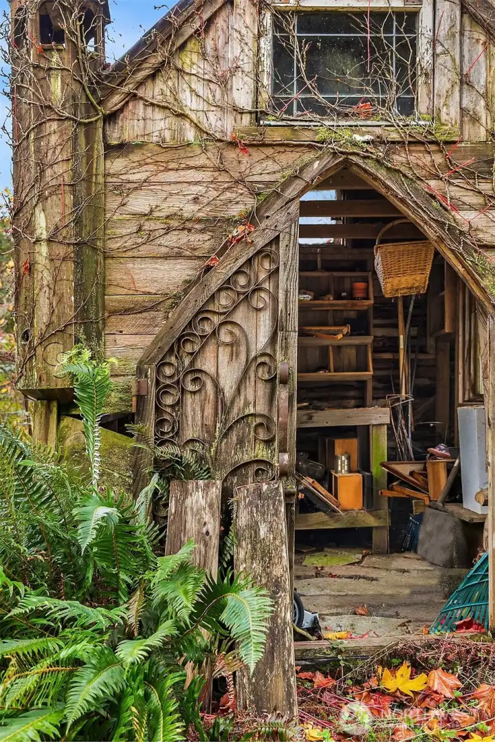 From yesteryear a super cool garden shed.
