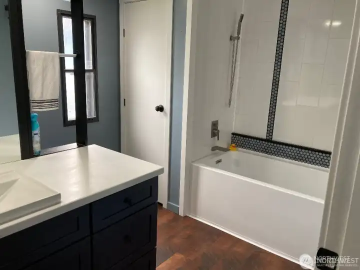 Primary bath with full size tub