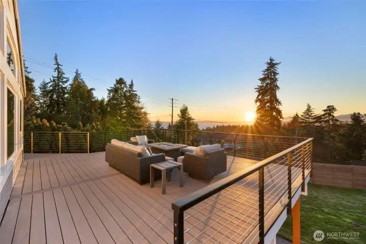 Amazing views from the entertaining sized deck
