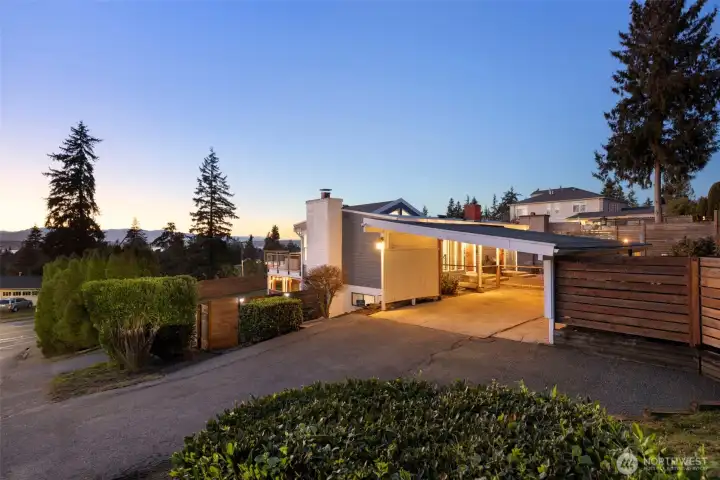 Covered parking in driveway