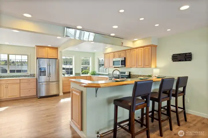 Huge kitchen beautifully updated.