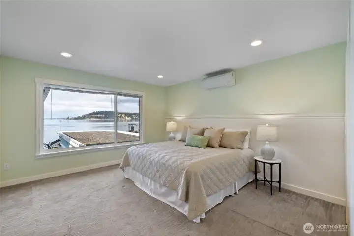 Primary bedroom with a view.