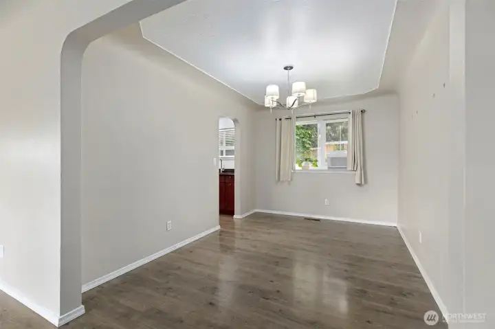 Separate dining area.