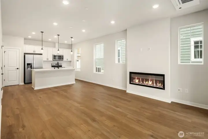 Gathering room with fireplace Gathering room with fireplace