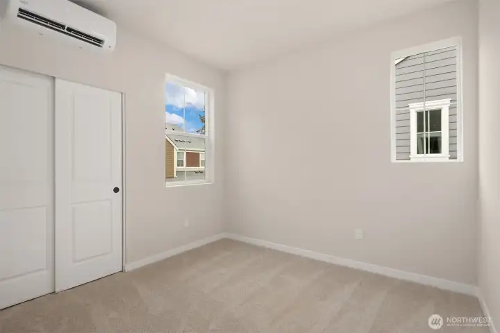 Secondary bedroom with mini-split AC/Heat Secondary bedroom with mini-split AC/Heat