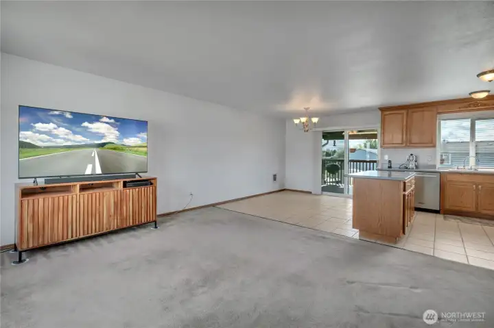 Living open to dining and Kitchen