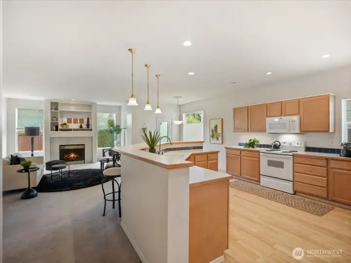 Open-concept living from the moment you walk-in, with a seamless flow between kitchen, dining and living areas.