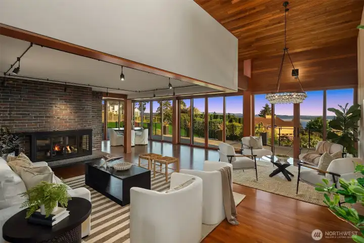 Vaulted ceilings throughout