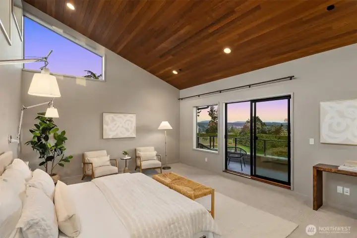 Upper Level Primary Ensuite with sliders out to Private balcony