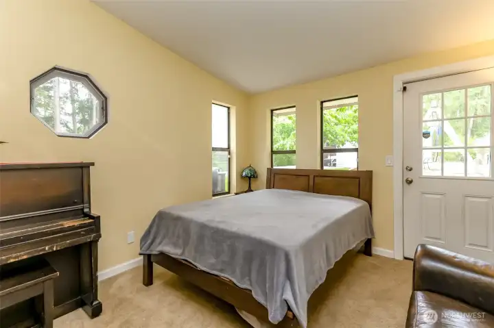 Flex or bonus room just off of lower level family room. This would be a great space for a home office, playroom, schoolroom, playroom, home gym or guest room. You decide!