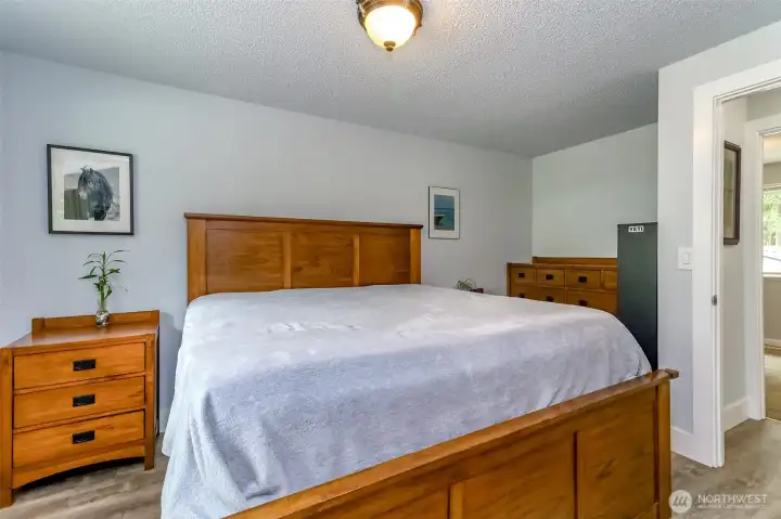 Primary bedroom with 3/4 bath connected.