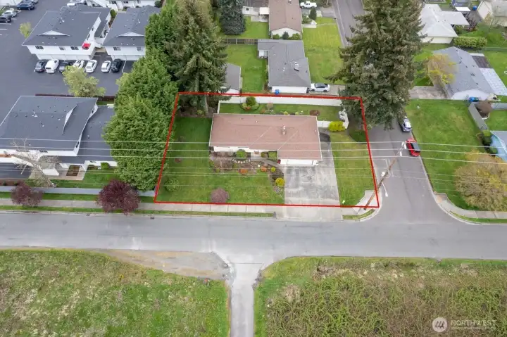 As seen from the sky, it isn't just a lot, it's a well planned estate. Your castle!