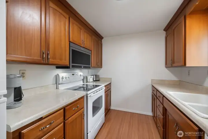With abundant cabinets you really need lots of counter space.  Don't you agree?