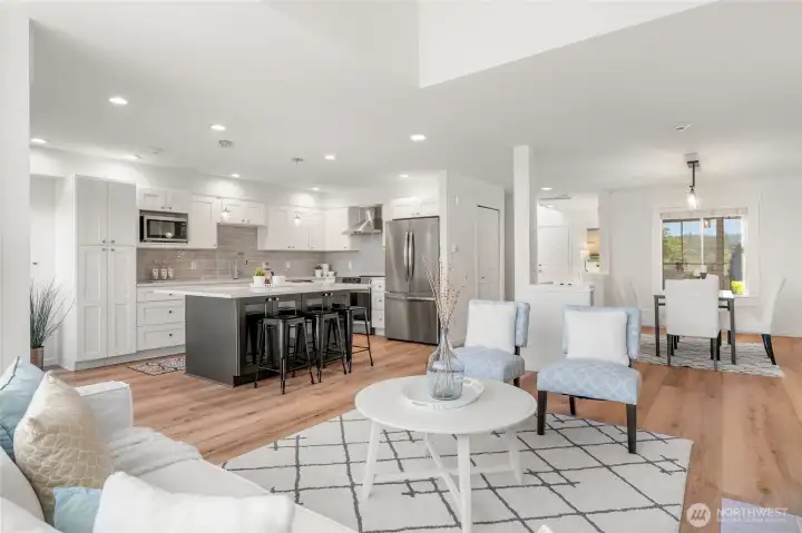 Enjoy the open floorplan with high ceilings and updates throughout.