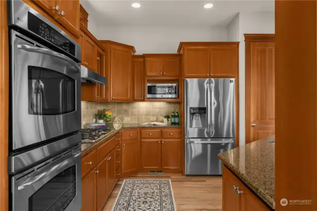 Kitchen includes double oven gas range, and walk-in pantry