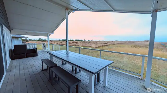 Spacious Trex deck overlooking the ocean