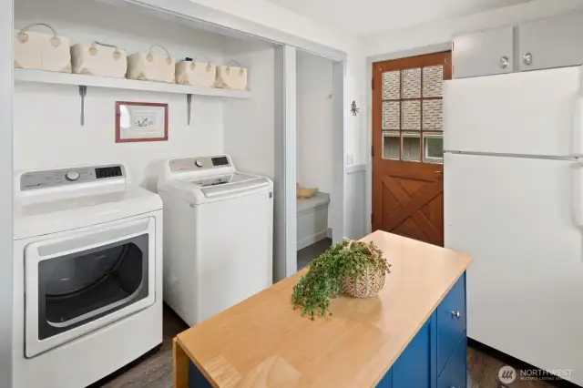 Laundry and Mudroom off Kitchen