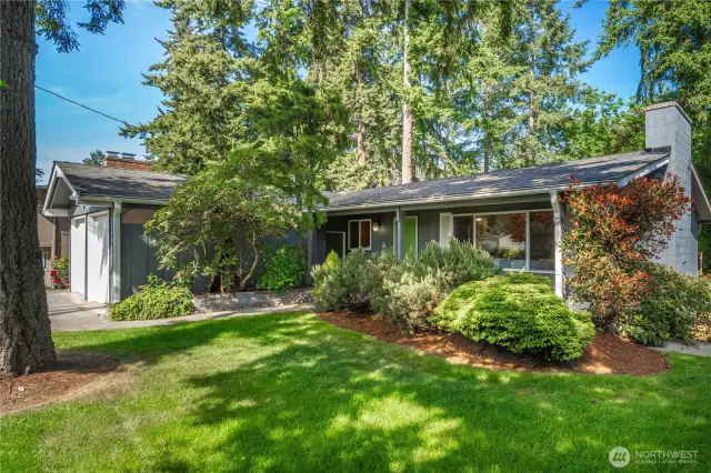 Gorgeous mature, low-maintenance landscaping in surrounds this home on all sides and really elevates your surroundings. Every window has a view of greenery and year-round shade, privacy and PNW beauty.