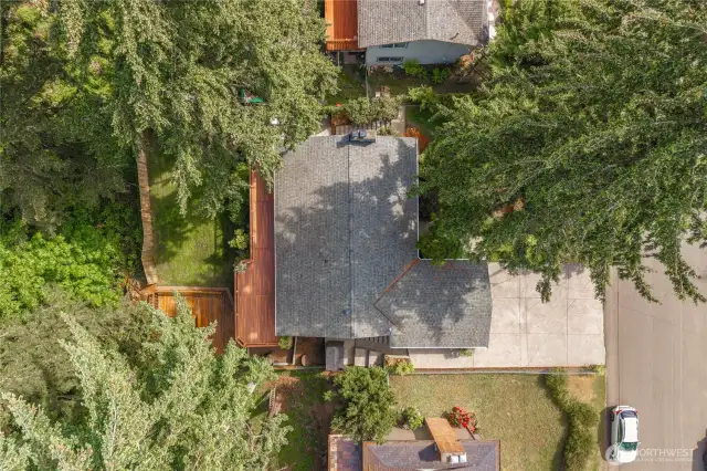 Surrounding by trees that keep it cool even during the warm summers.