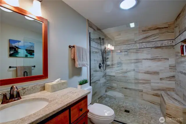 Luxurious ensuite with large walk-in shower