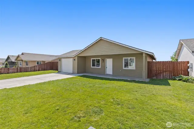 Front Yard with Water Sprinkler