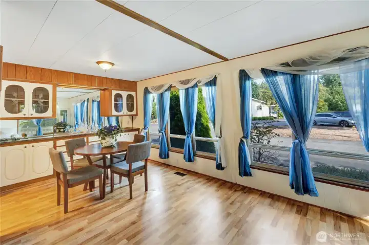 Dining area looks out to gazebo in this great quiet cul de sac.