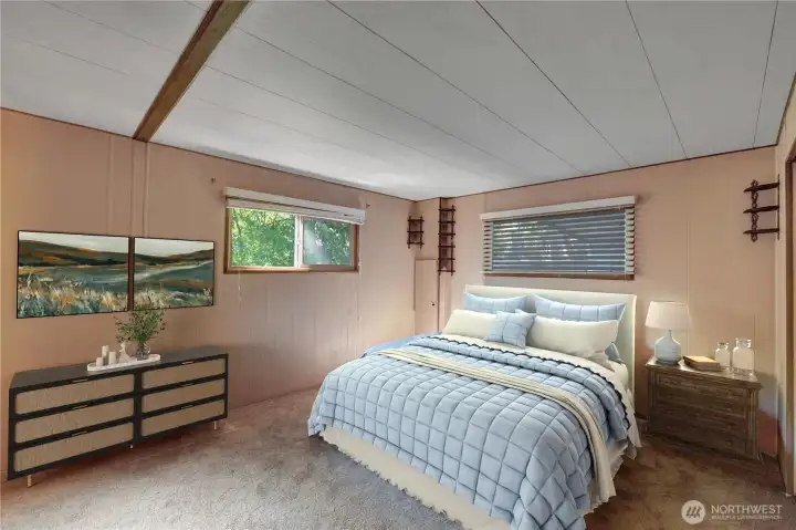 Spacious primary bedroom.  This room has been virtually staged.