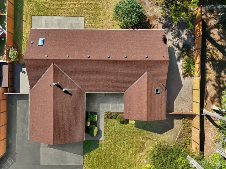 Drone view of home