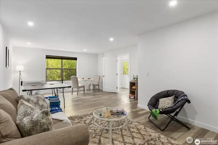 Imagine all the choices this room has space for...leave as is, split into separate areas (bedroom plus play area, or bedroom plus a theater/media room? So many options to customize to your needs. Perfect for multigenerational living too, with a private entry and a full bath just across the hall....