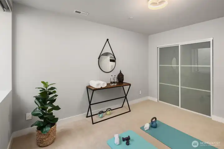 Perfect for a gym or fifth bedroom.