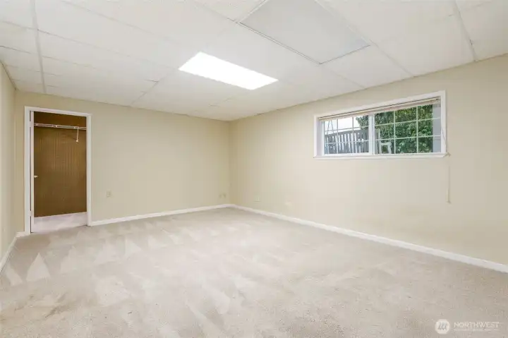 Downstairs Extra Room w storage area