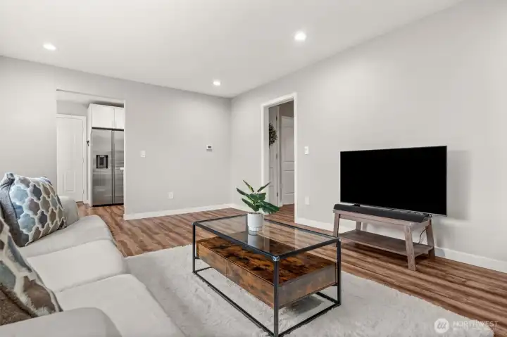 Living room from window corner