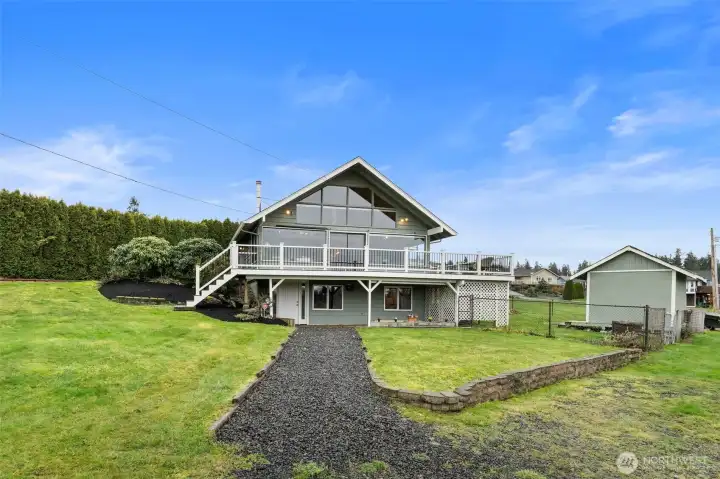 Gorgeous view home on a 1/2 acre with a storage shed and boat/RV parking!