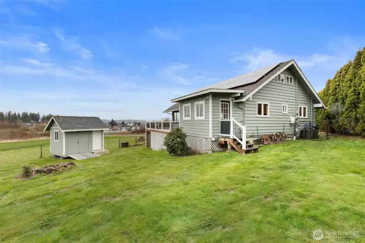 Backside of home and shed...so private!