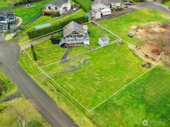 Two lots, 1/2 acre, gorgeous west facing views of the Olympic Mountains and Hood Canal peekaboo views!