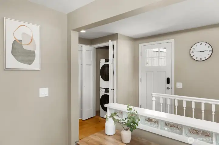 Updated GE Washer and Dryer 2023. Door leads out to the backyard patio and fully fenced-in backyard.