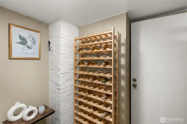 Wine Cellar // Mud Room off of the garage. Note that the door is just covering the mirror.