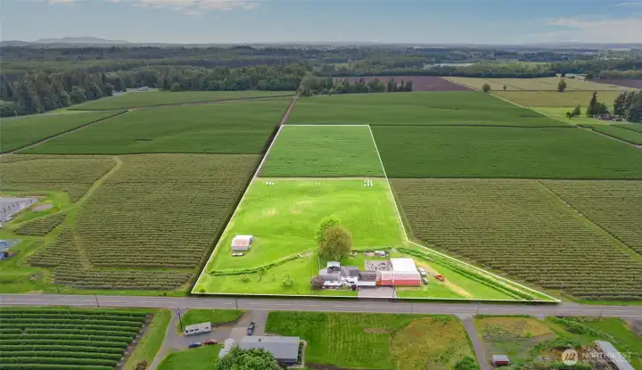 10+ acres, 4 acres are leased by MaberryFarms. Lease is severable.